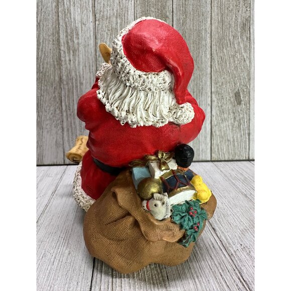 Vtg Resin Santa Checking His List Shelf Sitter Christmas Holiday Collectible 6" - Picture 3 of 10